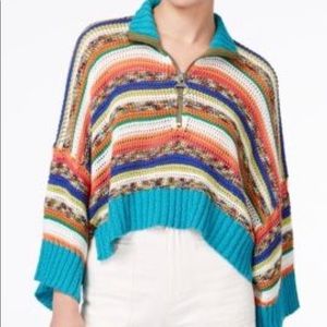 Free People “Make Me Happy” multi color sweater